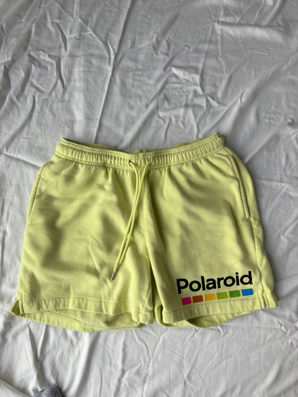 Polaroid Neon Lime Drawstring Shorts